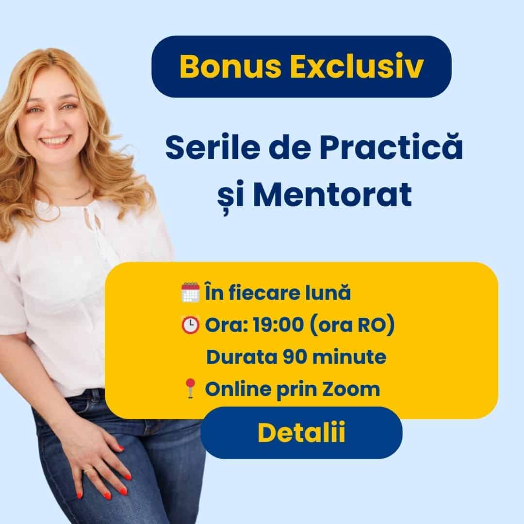Bonus Mentorat și Suport Lunar ThetaHealing® cu Silvia Ecobici – Serile de Practică și grupul WhatsApp dedicat cursanților