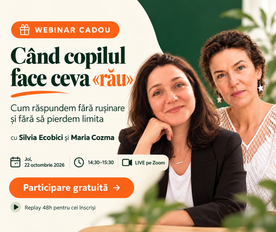 Webinar cadou Când copilul face ceva rău